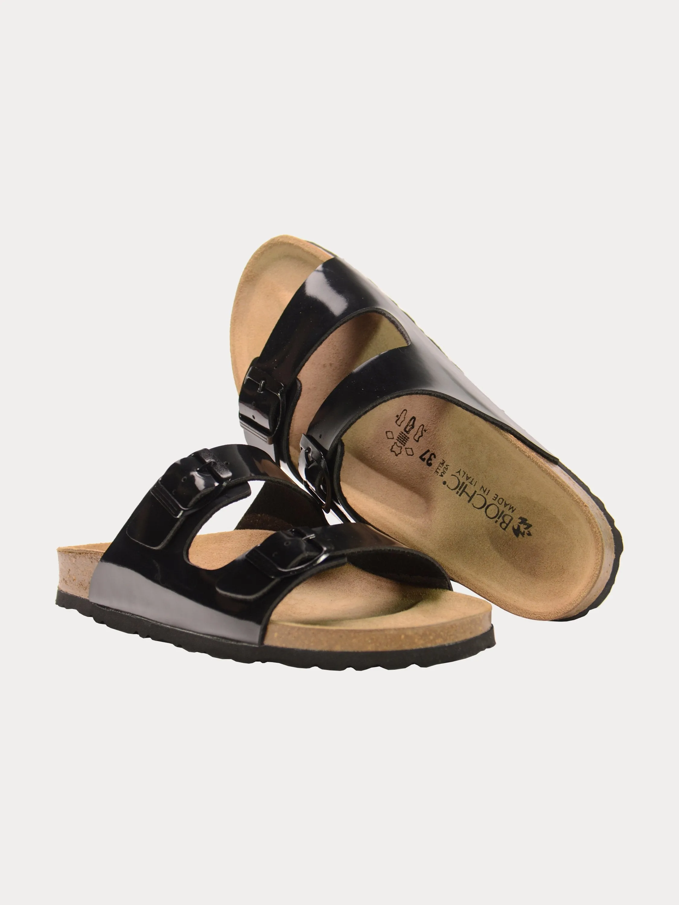 Biochic Glossy Flat Sandals