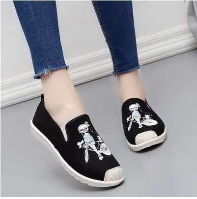 New Arrival Slip On Canvas Antiskid Flat Fisherman Shoes