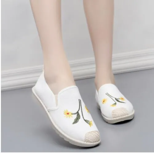 New Arrival Slip On Canvas Antiskid Flat Fisherman Shoes