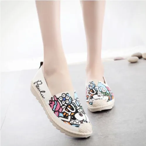 New Arrival Slip On Canvas Antiskid Flat Fisherman Shoes