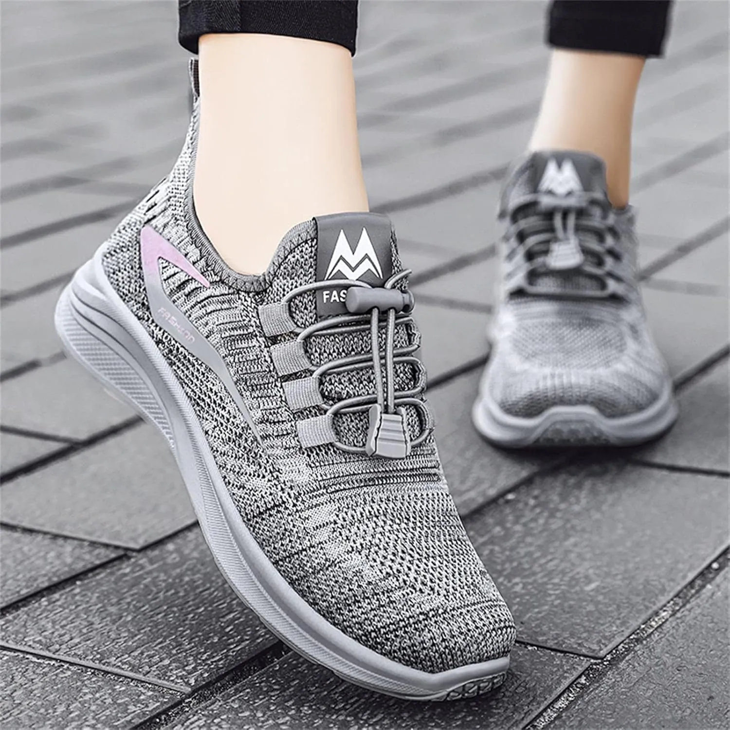 Orthopedic Shoes for Women Running Walking Fashion Strappy Volleyball Shoe Canvas Mesh Knit Low Top Casual Shoes
