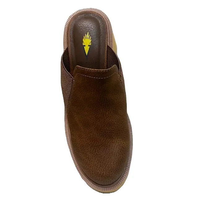VOLATILE Monet Faux Leather Clog Mule Shoe - Cognac